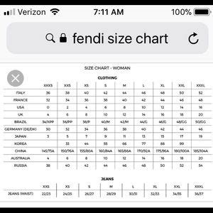 fendi shirt size chart|fendi size guide pdf.